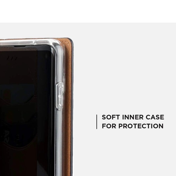 Design Skin Galaxy S10 Case Wallet Cover Leather with Card Holder - Navy - Picture 4 of 11